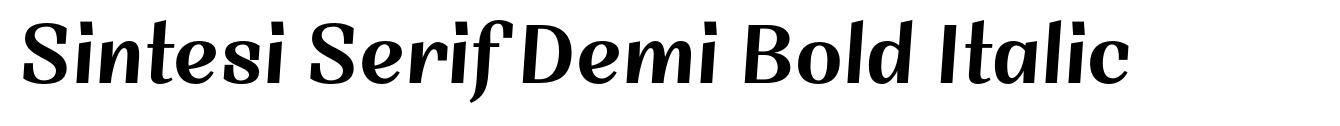 Sintesi Serif Demi Bold Italic